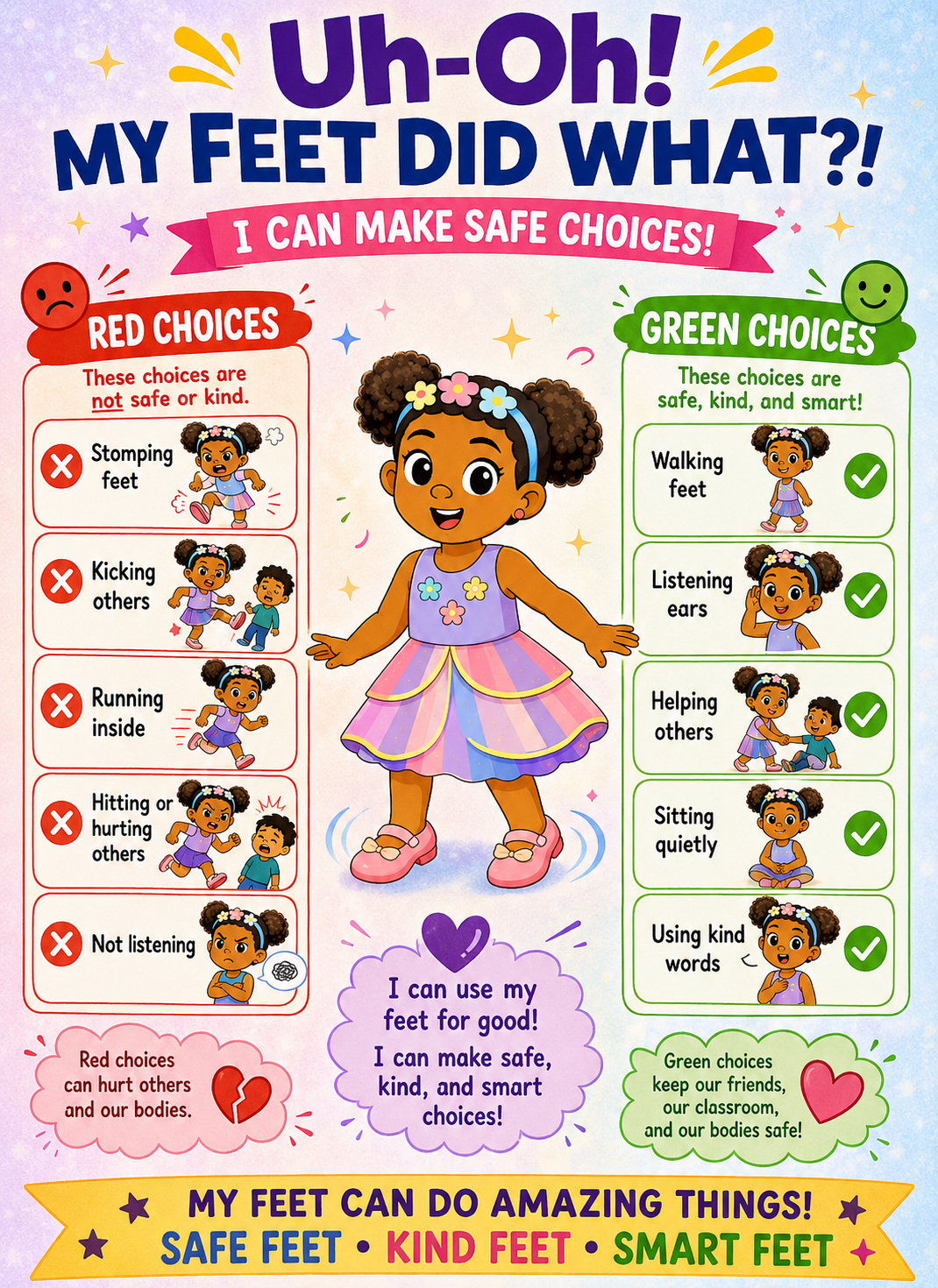 Safe and kind choices companion poster preview